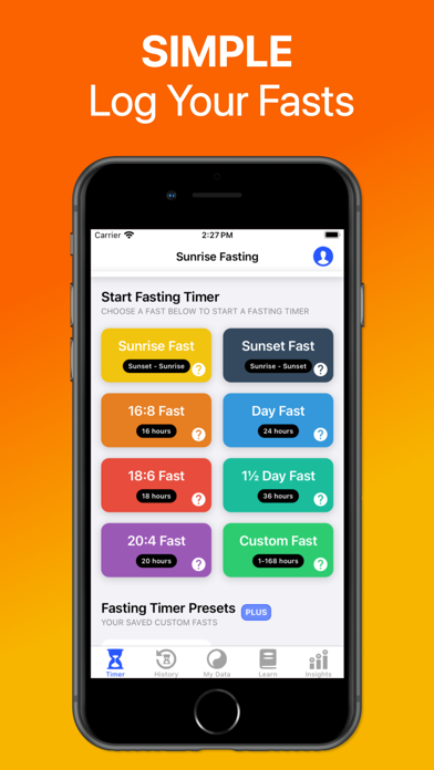 Screenshot #1 pour Sunrise - Intermittent Fasting
