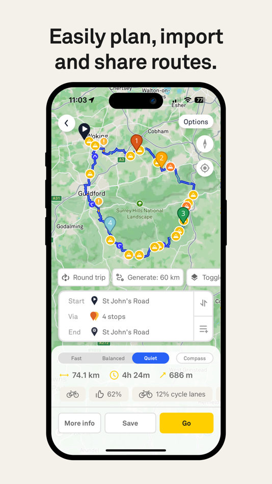 #2. Beeline Bike Navigation (iOS) 由: Relish Technologies Limited