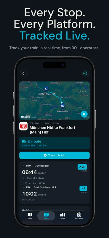 TrainAtlas: Bahnreise-Tracker screenshot 5 of 6