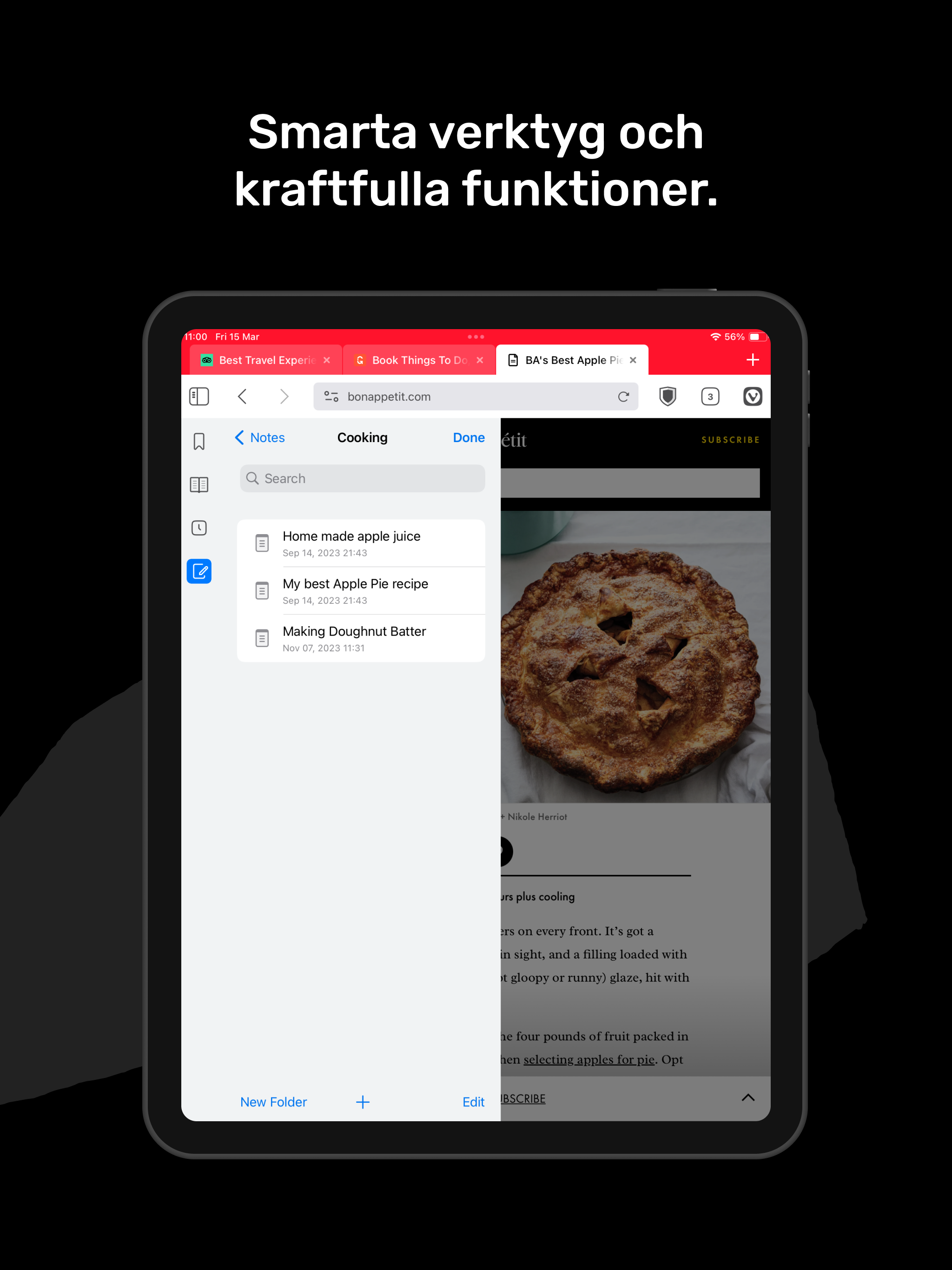 Vivaldi Kraftfull Webbläsare