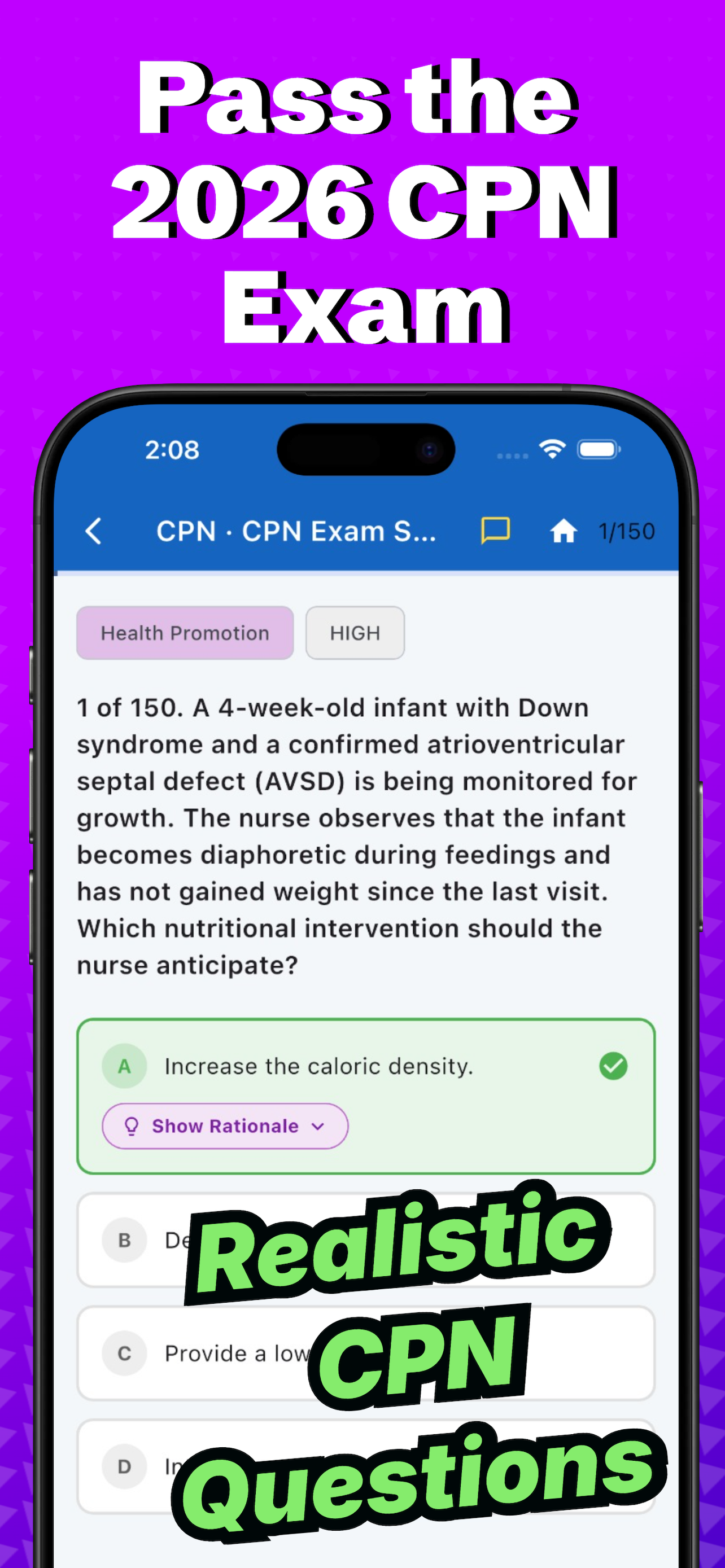 CPN Pediatric Nurse Exam 2026 screenshot 10