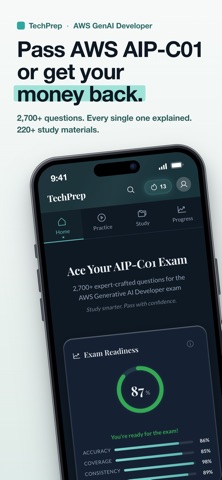AWS AI Developer Exam Prep Screenshot 1 of 9