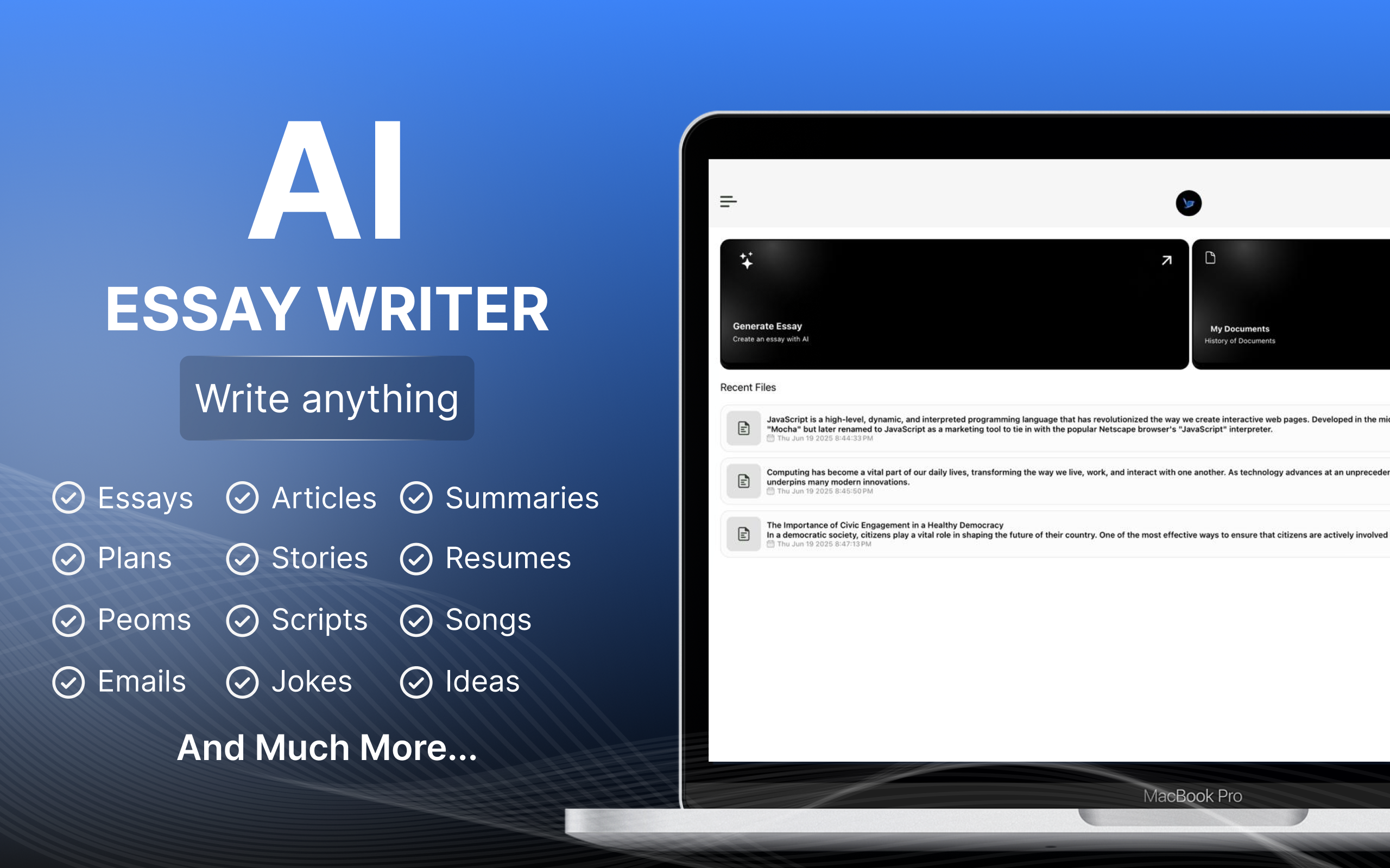 AI GenEssay screenshot 12