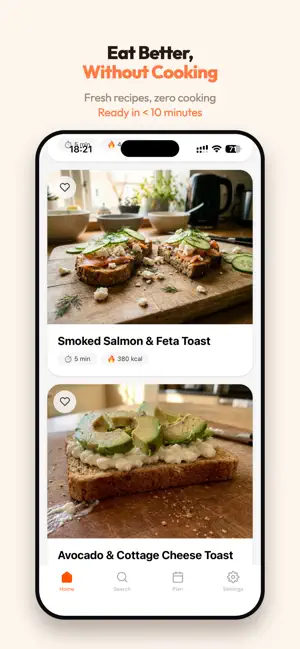 NoCook: No-Cook Recipes screenshot 1
