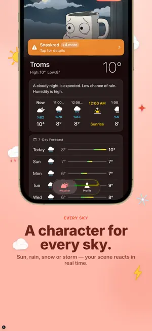 Cartoon Weather: Live Forecast screenshot 3