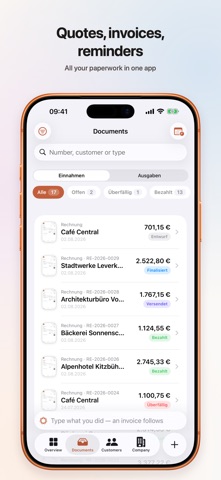 Invoices & E-Invoices: Rechnio iPhone screenshot