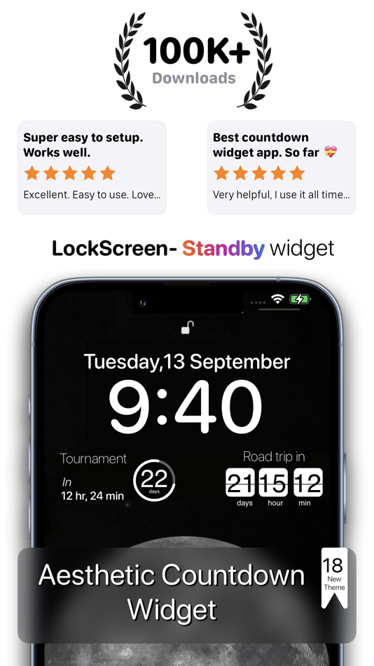 #1. Countdown widget : Day Counter (iOS) Oleh: Amit Verma