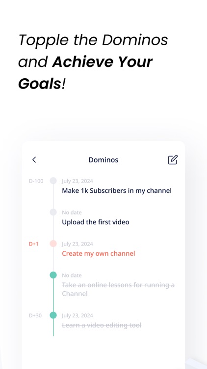 Domino: Goal Tracking App screenshot-3
