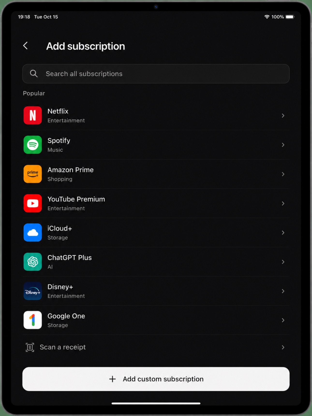 Screenshot 8 of Kichta: Subscription Tracker