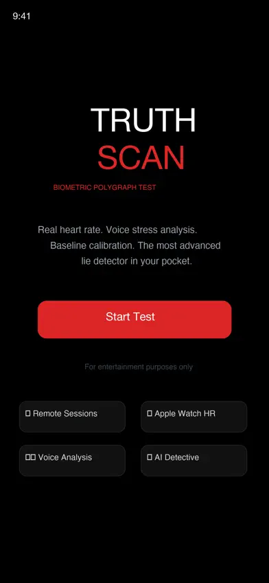 Truth Scan Biometric Polygraph screenshot 1