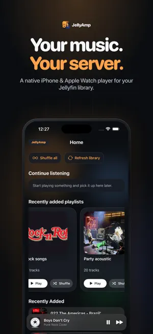 JellyAmp - Listen everywhere screenshot 1