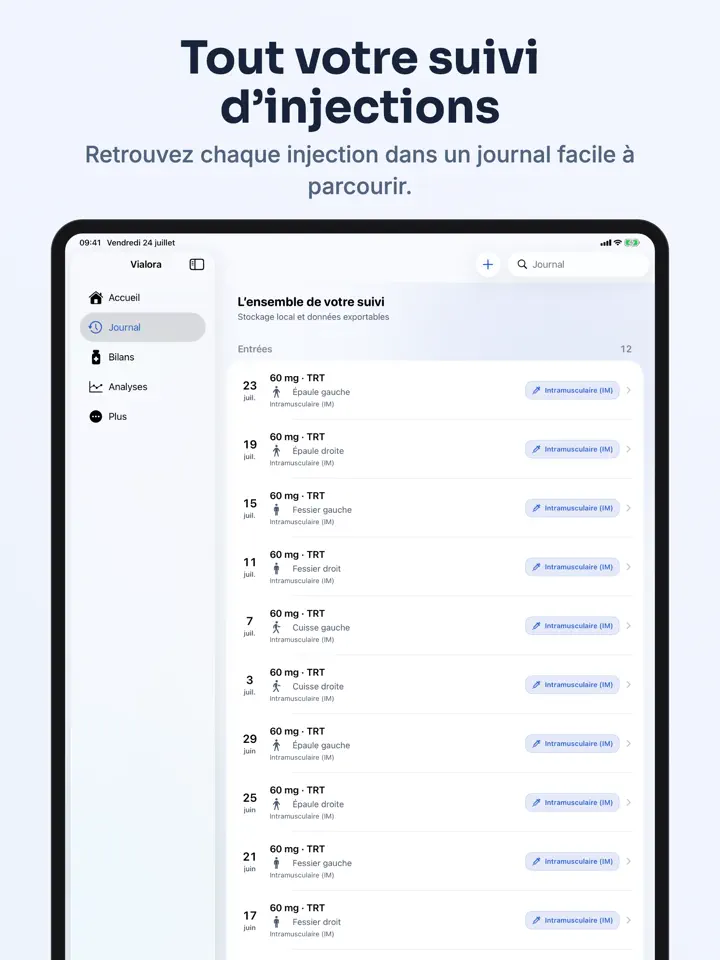 Vialora sur iPad : capture d’écran 6 sur 8