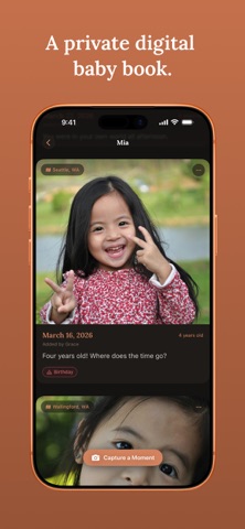 Moments: A Digital Baby Book iPhone screenshot