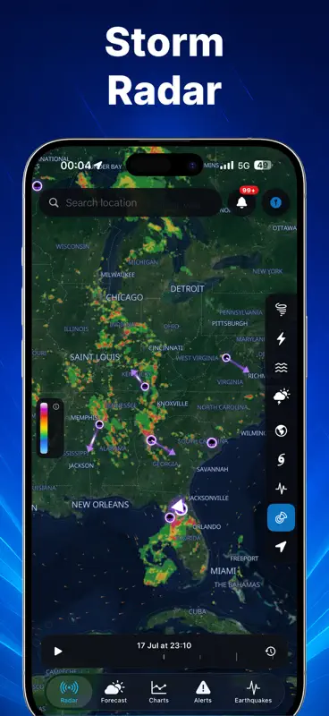 天気予報 - うぇざーにゅーす・あまぐもレーダー・地震速報 screenshot 7 of 9
