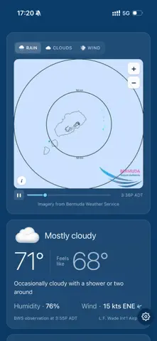 squalls — Bermuda weather App Store screenshot 1