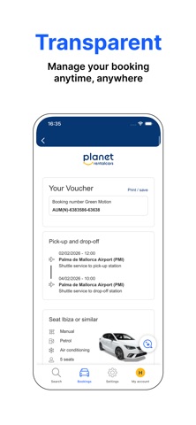 Planet Rentalcars screenshot