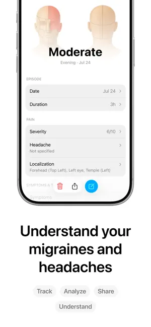 Migraine Tracker & Diary: Mira screenshot 1