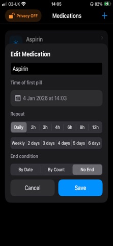 Minimalist Pill Reminder Screenshot 2 of 4