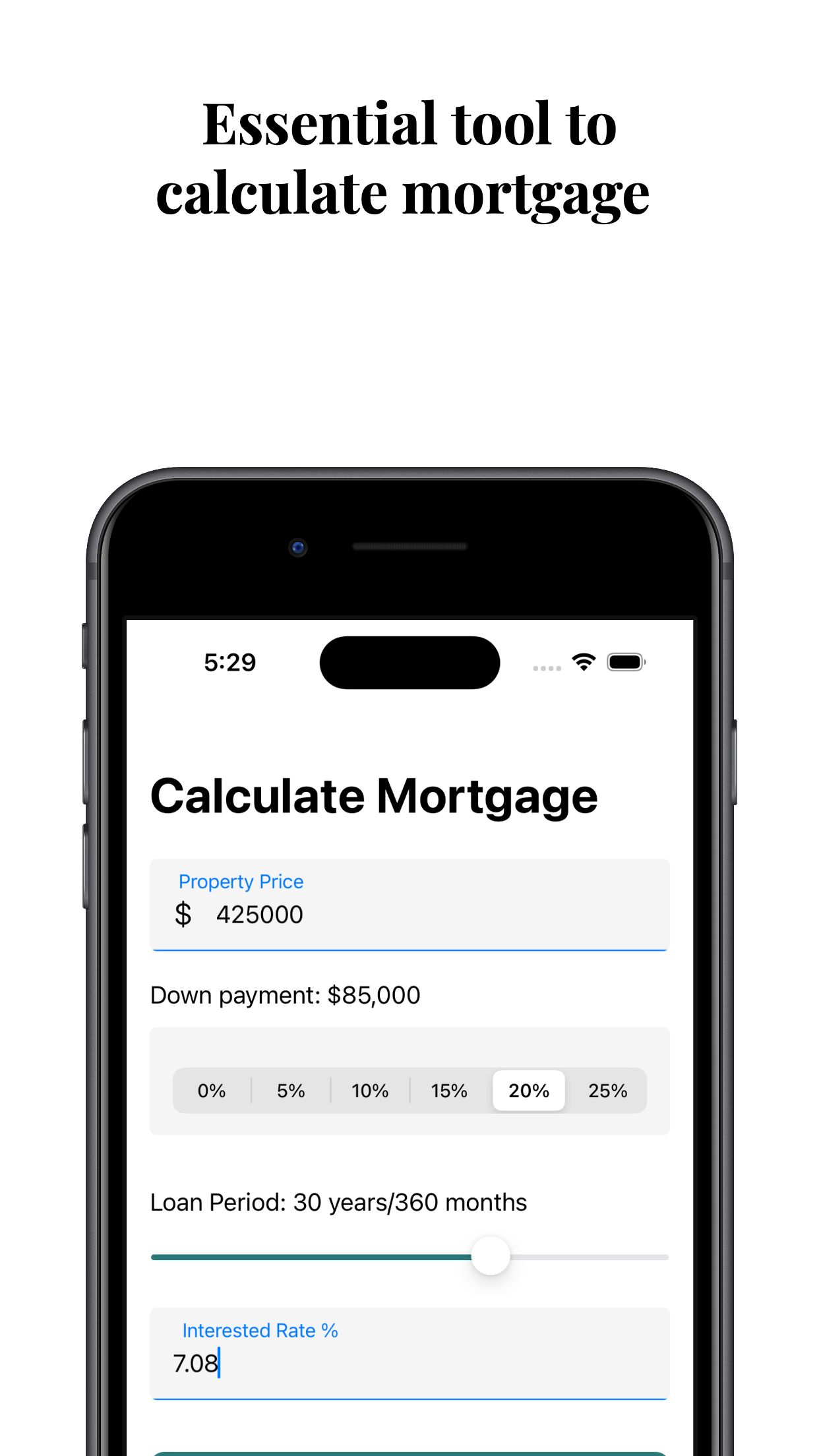 Tax & Mortgage: Estimator