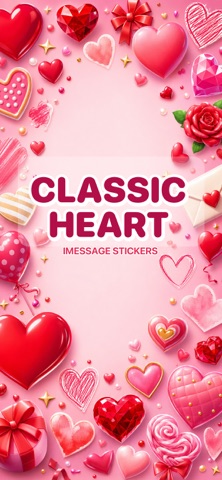 Classic Heart Stickers iPhone screenshot