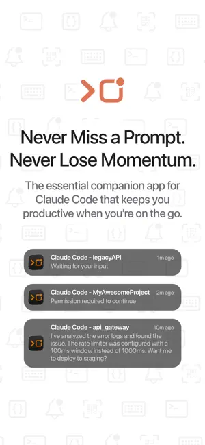 Claude Code Notifier Companion iPhone screenshot 1