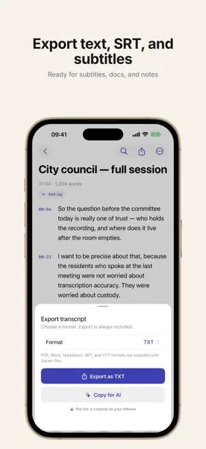 Saylen: Transcribe Audio screenshot 4