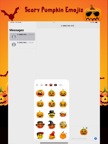 Scary Pumpkin Emojis iPad screenshot