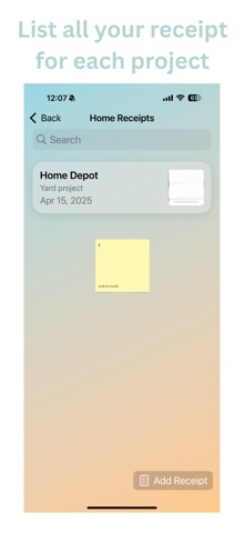 ReceiptSaverApp screenshot