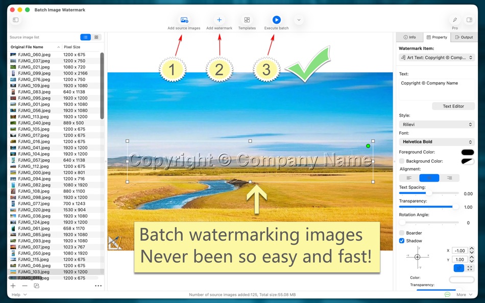 #2. Batch Image Watermark (macOS) 来自: 军 龙