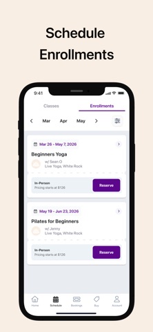 Live Yoga App iPhone screenshot