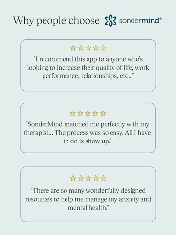 SonderMind - Mental Health iPad screenshot