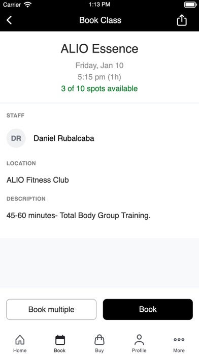 ALIO Fitness Screenshot