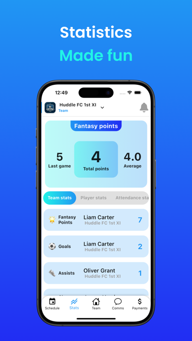 Huddle - Sports Club Manager Screenshot