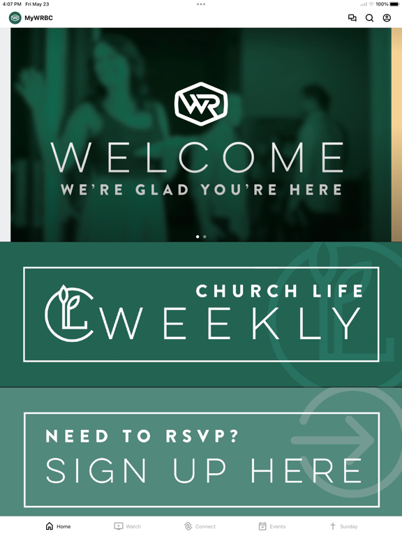 Westport Road Baptist Church iPad screenshot 1 - Education app