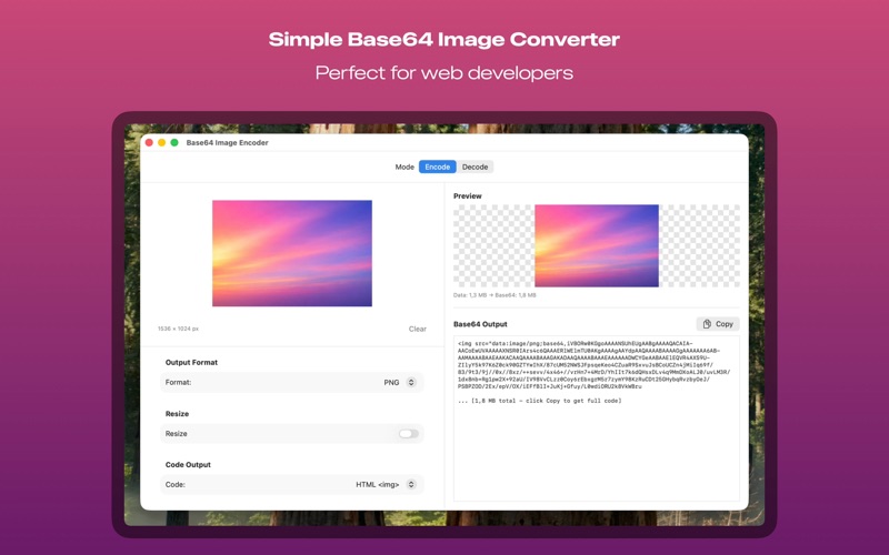Base64 Image Tool screenshot
