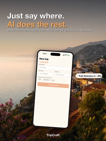 TripCraft: AI Trip Planner iPad screenshot
