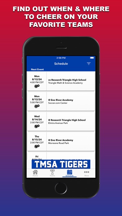 TMSA Tigers Athletics Screenshot