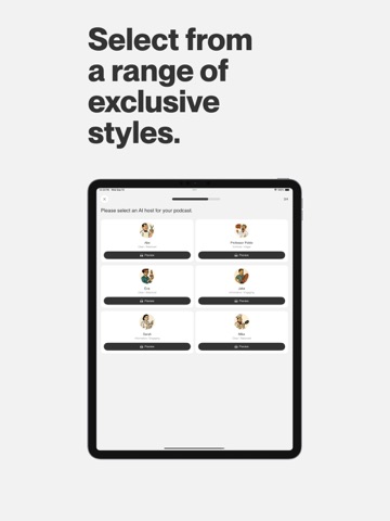 Castify — Generate AI Podcasts iPad screenshot