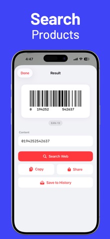 QR Reader & Creator iPhone screenshot