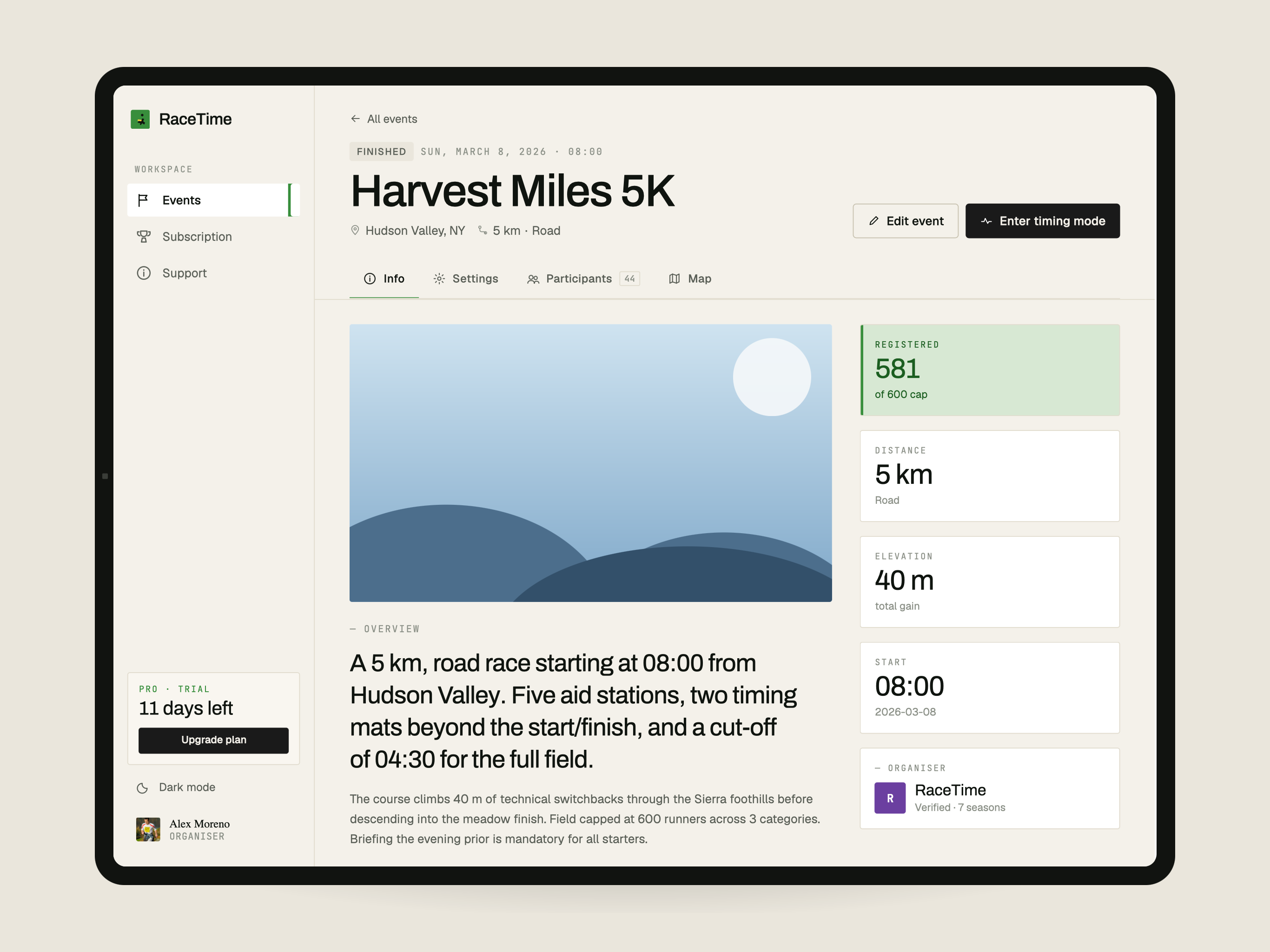 Manage race with RaceTime screenshot 7