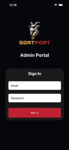 GOATPORT Admin screenshot