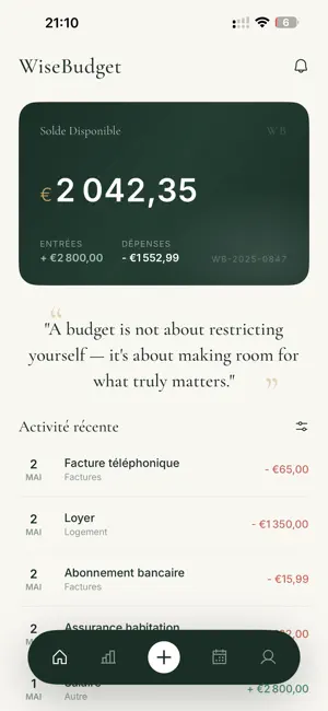 WiseBudget - Budget & Savings screenshot 1