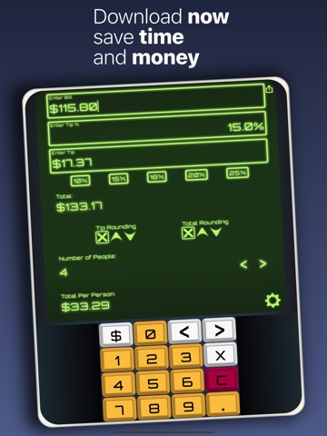 Tip Calculator 2025 iPad screenshot