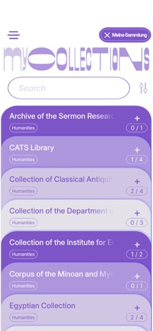 heiCOLLECTIONS iPhone screenshot