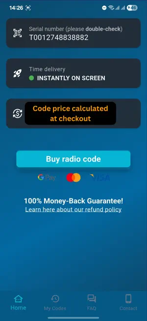 Uconnect Radio Code Instant screenshot 2