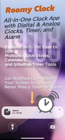 Roomy Clock - Timer & Alarm Screenshot 1 of 10