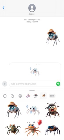 猛扑蜘蛛贴纸 screenshot
