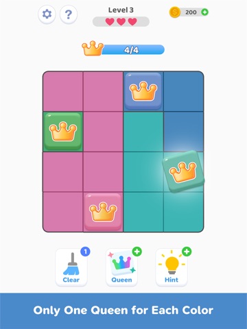 Place Queens - Logic Puzzle iPad screenshot