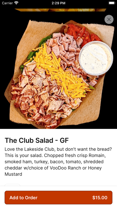 Flurry's Lakeside iPhone screenshot 3 - Food & Drink app