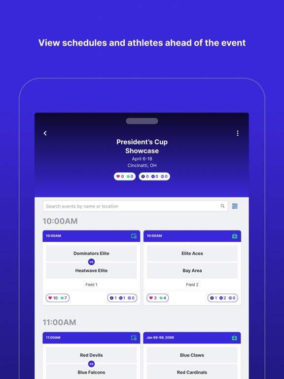 EventBeacon iPad screenshot 2 - Sports app